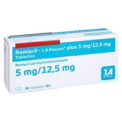 Ramipril - 1 A Pharma plus 5 mg/12.5 mg Tabletten