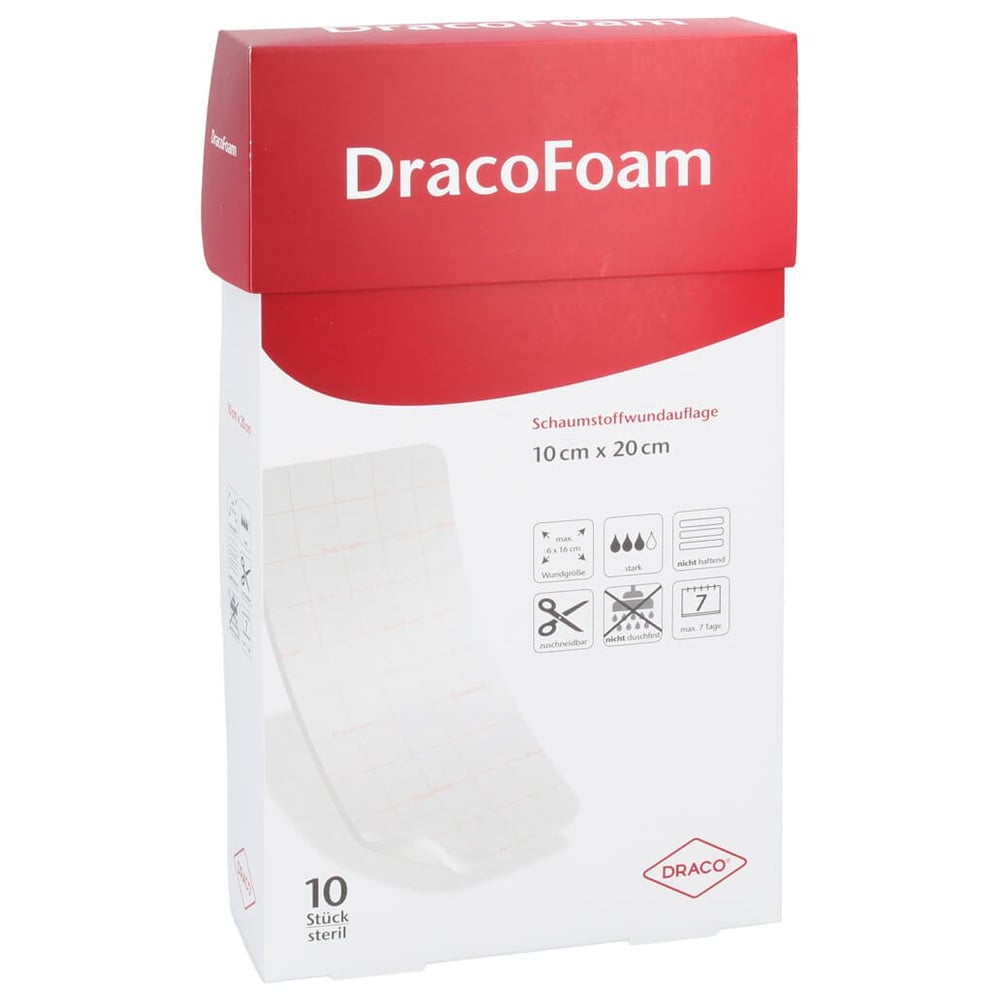 Dracofoam Schaumstoff Wundauflage 10x20 cm