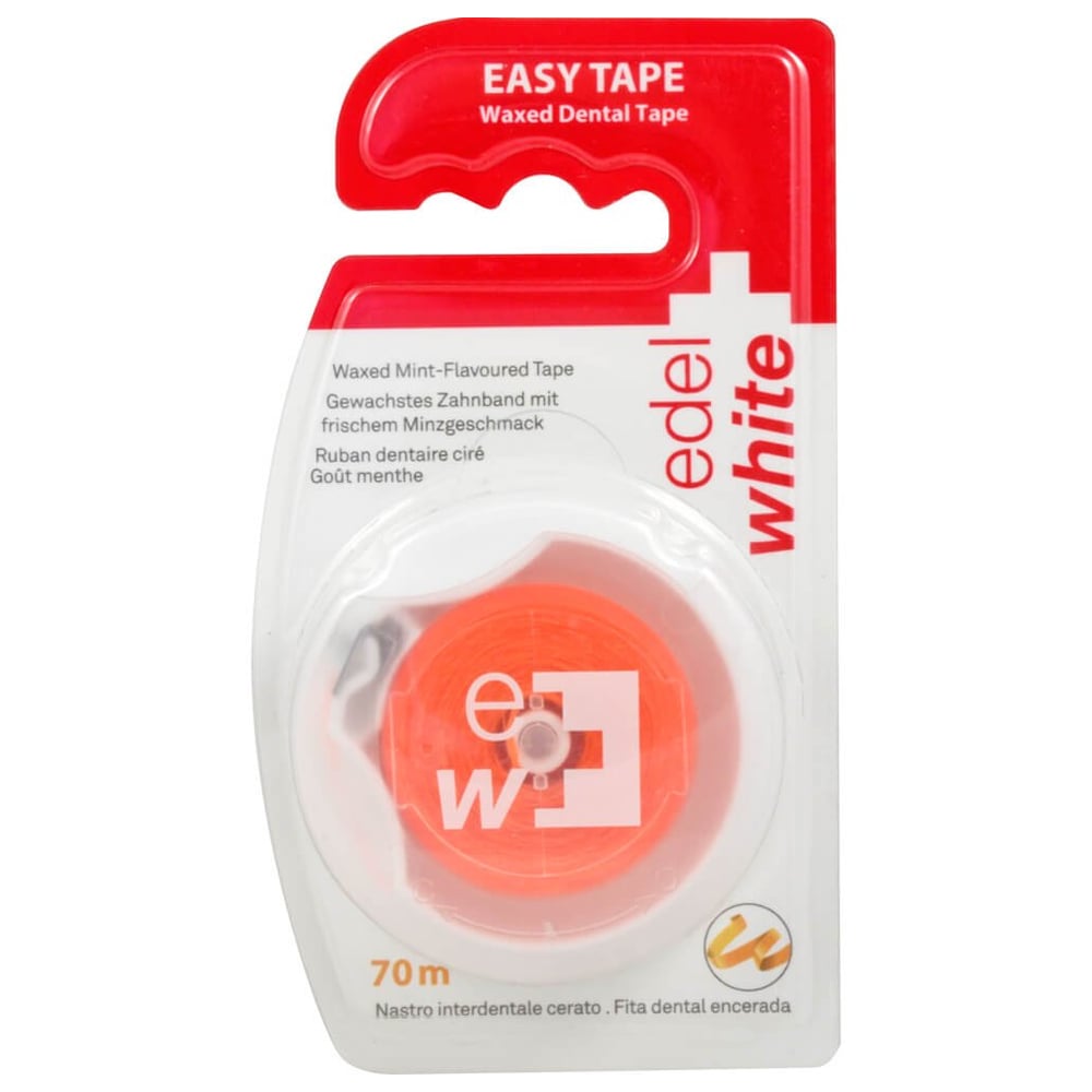 Edelwhite DentalTape waxed Zahnseide 70 m