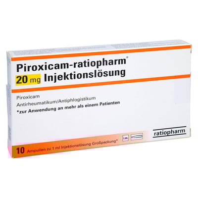 PIROXICAM-ratiopharm 20 Injektionslösung Ampullen
