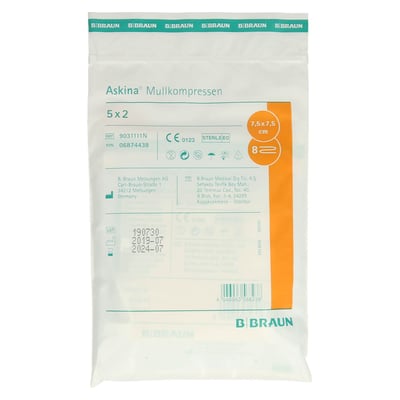 Askina Mullkompressen 7,5x7,5 cm steril