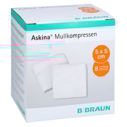 Askina Mullkompressen 5X5cm 8-fach steril