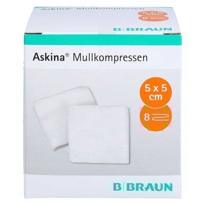 Askina Mullkompressen 5X5cm 8-fach steril