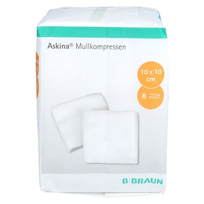 Askina Mullkompressen 10x10 cm unsteril 8fach