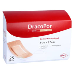Dracopor Wundverband 7,2x5 cm steril hautfarben