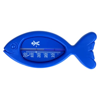 Badethermometer Fisch blau