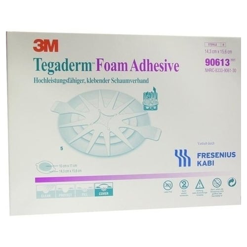Tegaderm Foam Adhesive FK 14.3x15.6cm oval