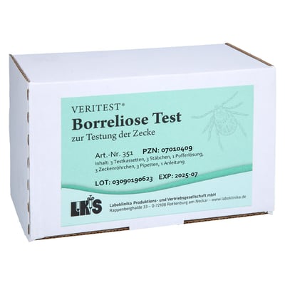 Borreliose Test - Testung der Zecke (Testkarte)