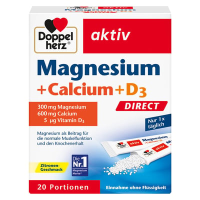 Doppelherz aktiv Magnesium + Calcium + D3 Direkt