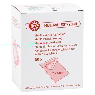 RUDAVLIES-steril Verbandpflaster 5x7 cm