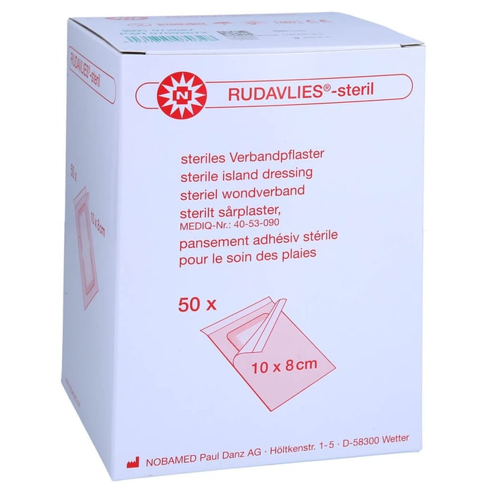 RUDAVLIES-steril Verbandpflaster 8x10 cm