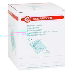 Mullkompressen 10x10 cm steril 12fach