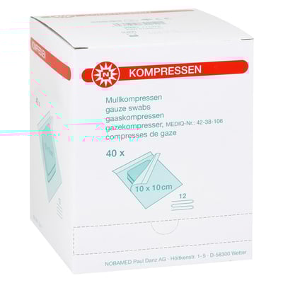 Mullkompressen 10x10 cm steril 12fach
