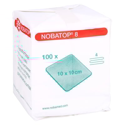 Nobatop 8 Kompressen 10x10 cm unsteril