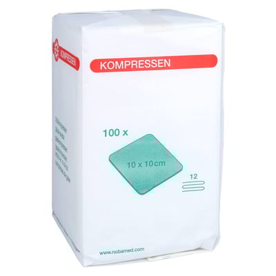 Mullkompressen 10x10 cm unsteril 12fach