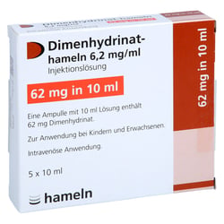 Dimenhydrinat-hameln 6,2 mg/ml Injektionslösung