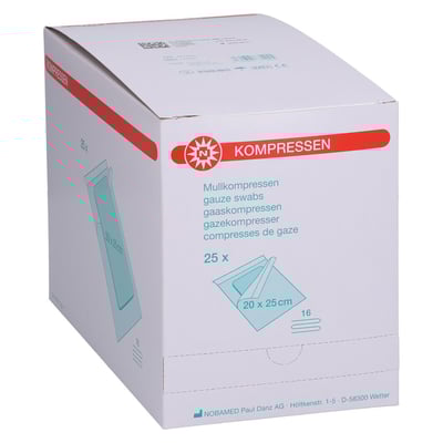Mullkompressen 20x25 cm steril 16fach