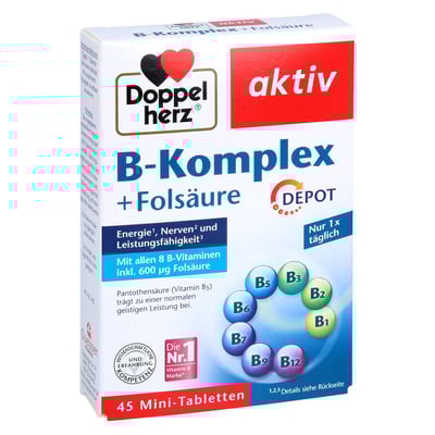 Doppelherz aktiv B-Komplex + Folsäure Depot
