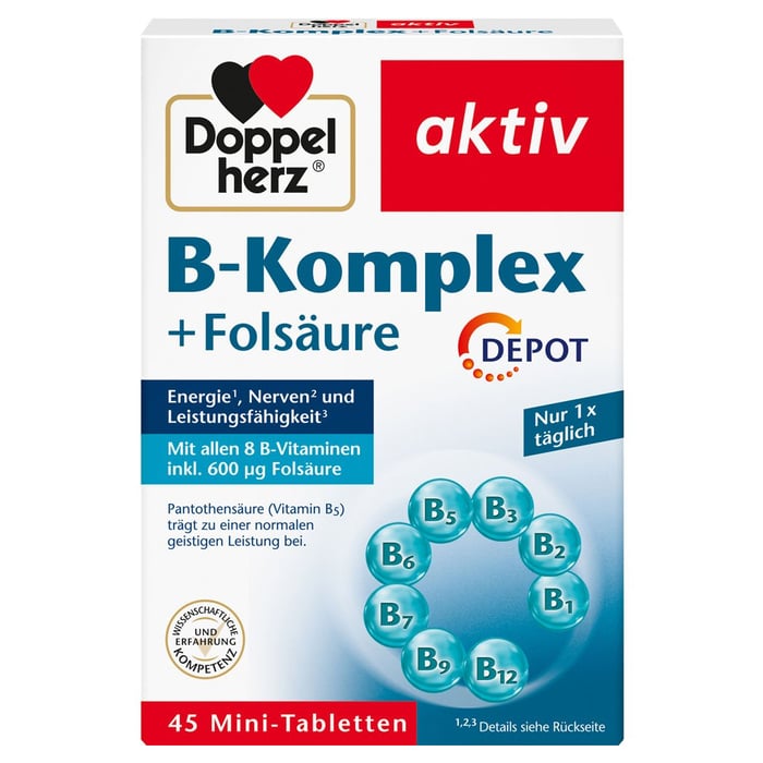 Doppelherz aktiv B-Komplex + Folsäure Depot