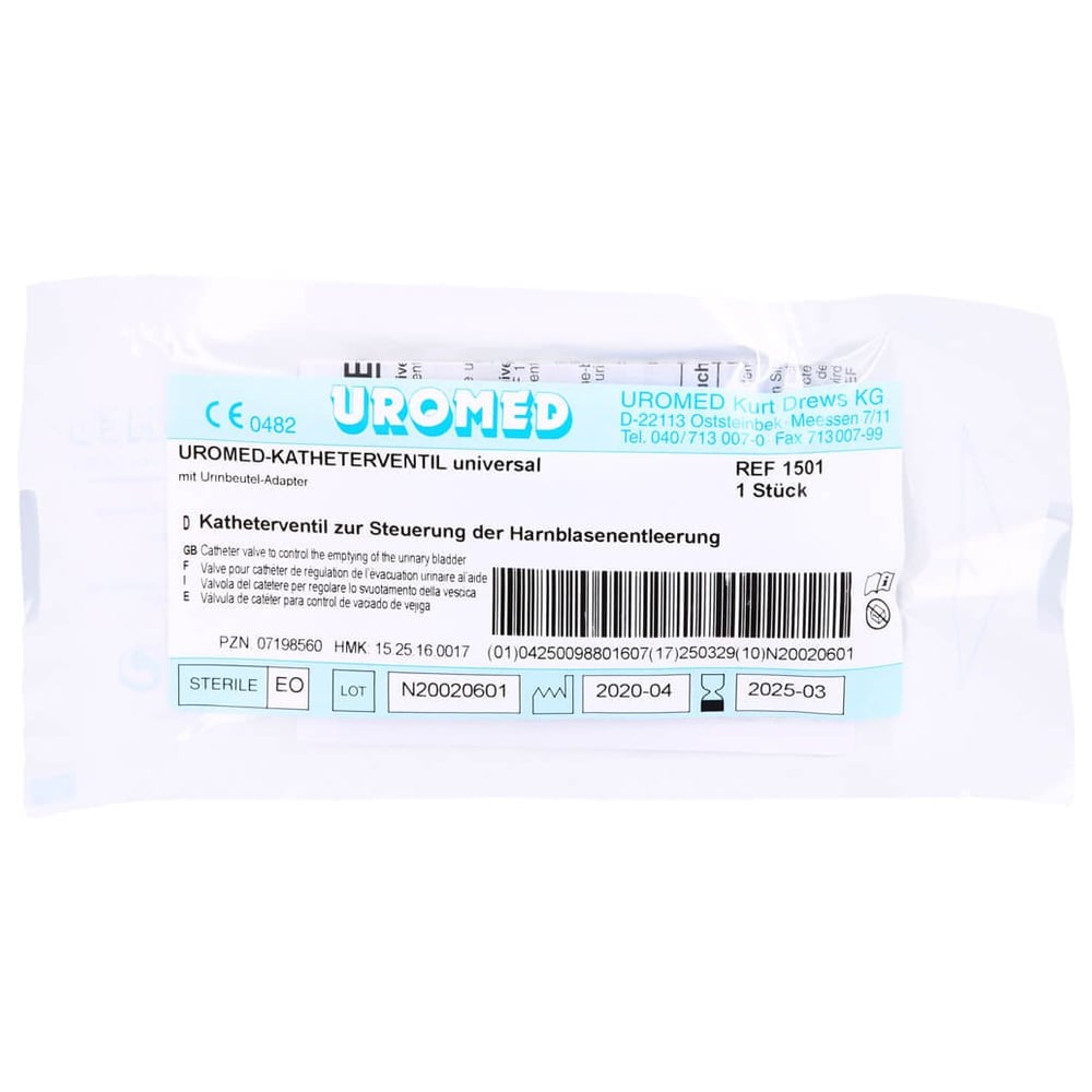 Uromed Katheterventil m.Adapter f.Btl.1501