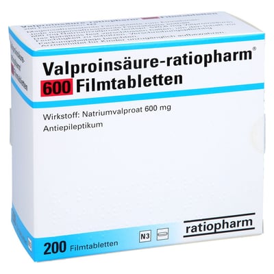 Valproinsäure-ratiopharm 600 mg Filmtabletten