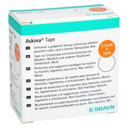 Askina Tape Pfl.unelast.2,5 cmx10 m weiß