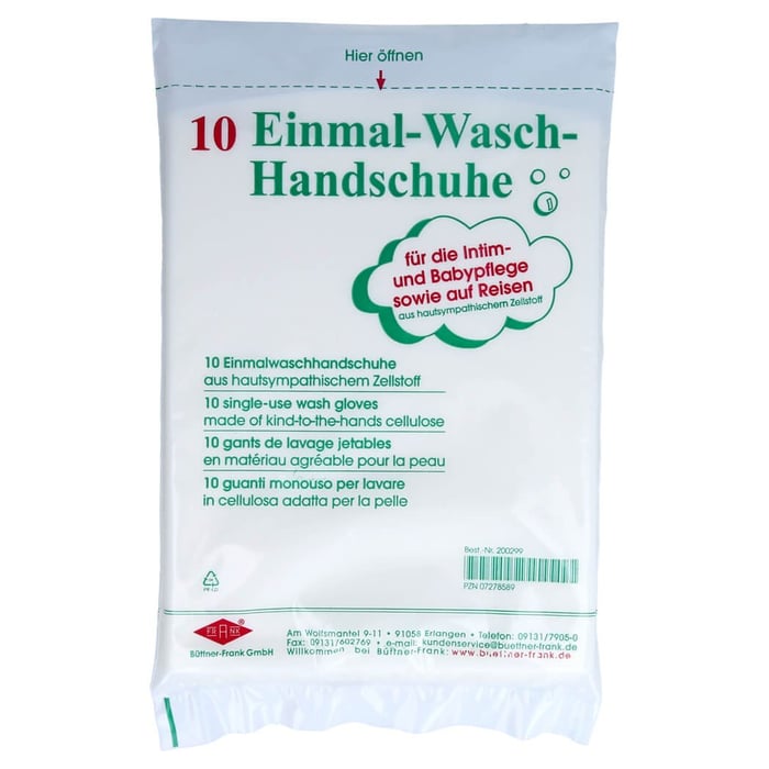 Einmal Waschhandschuhe