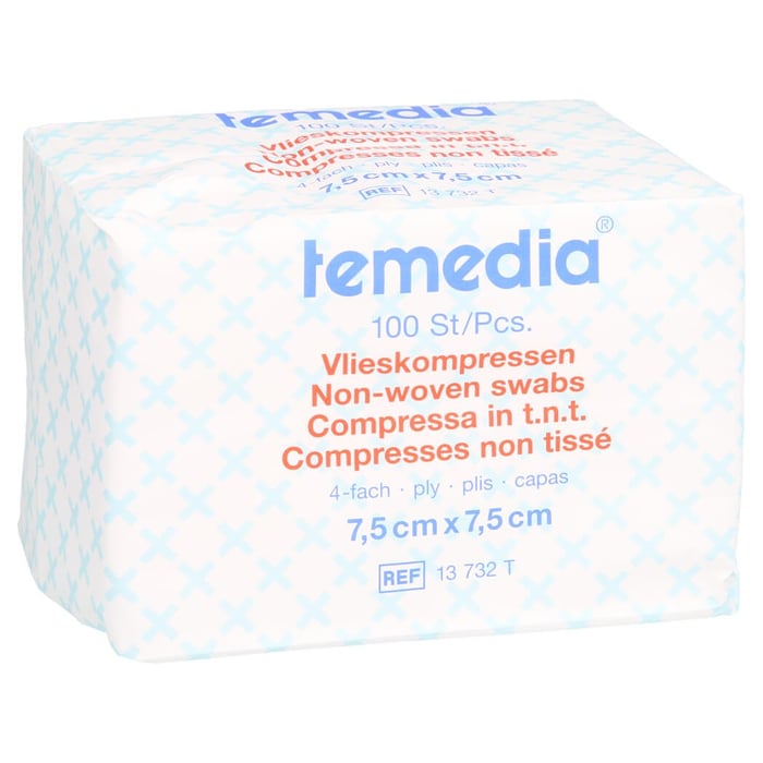 Vlieskompressen unsteril 4-fach 7.5x7.5cm