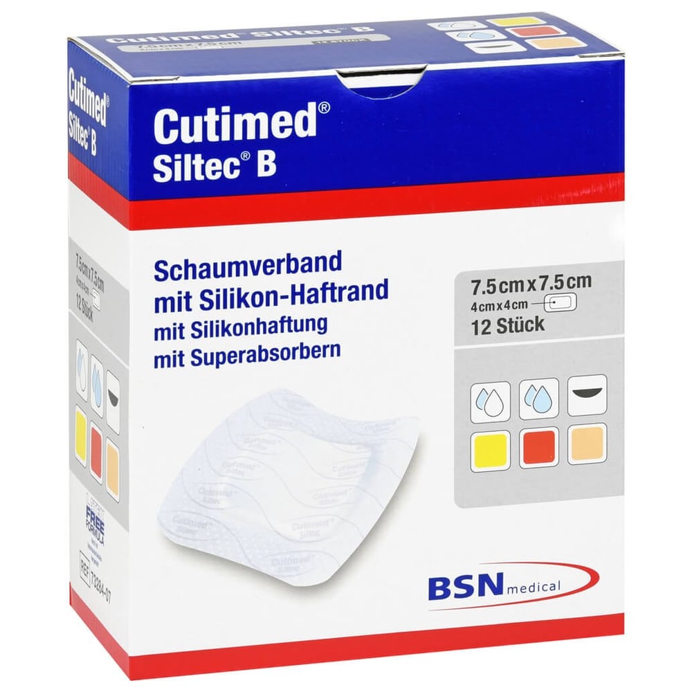 Cutimed Siltec B 7.5x7.5 cm
