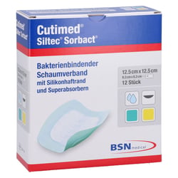 Cutimed Siltec Sorbact B 12,5x12,5 cm