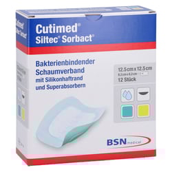 Cutimed Siltec Sorbact B 12.5x12.5cm