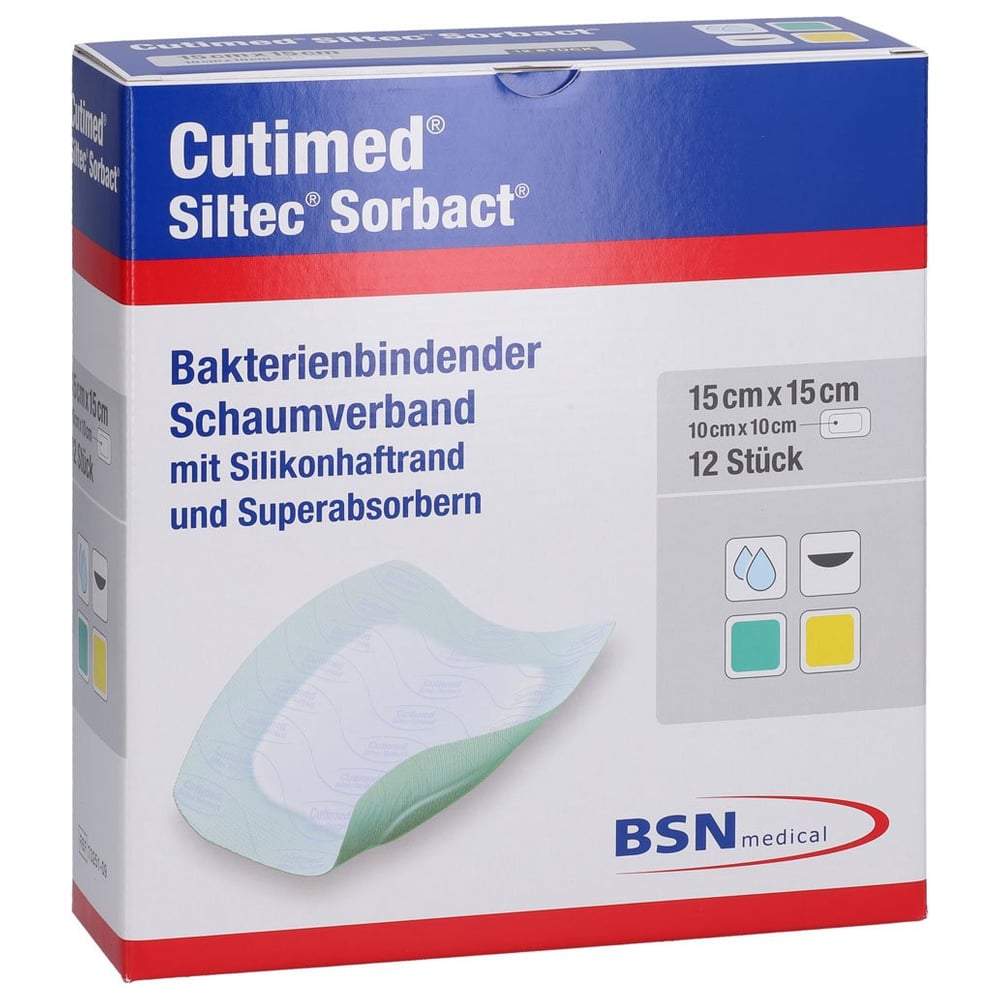 Cutimed Siltec Sorbact B 15x15cm