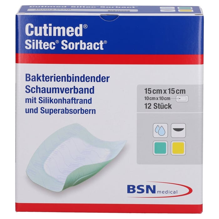 Cutimed Siltec Sorbact B 15x15cm