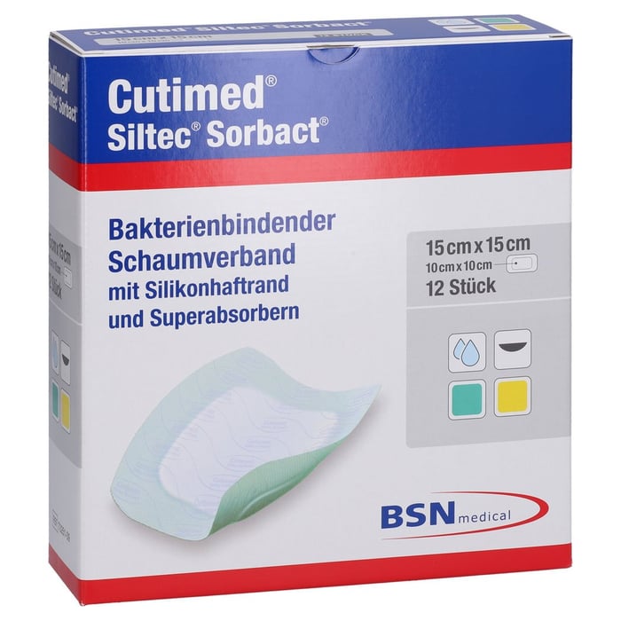 Cutimed Siltec Sorbact B 15x15cm