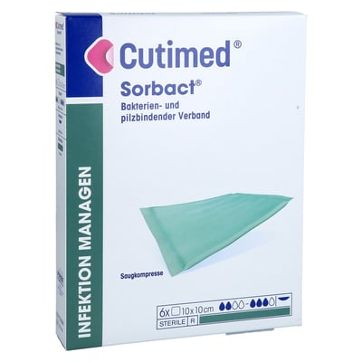 Cutimed Sorbact Saugkompressen 10x10 cm Produktbild 1