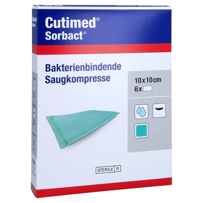 Cutimed Sorbact Saugkompressen 10x10cm