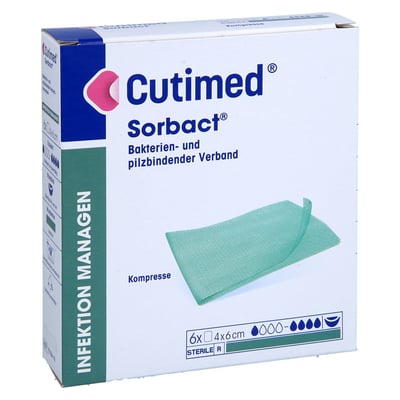 Cutimed Sorbact Kompressen 4x6 cm Produktbild 1