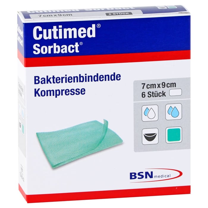Cutimed Sorbact Kompressen 7x9cm
