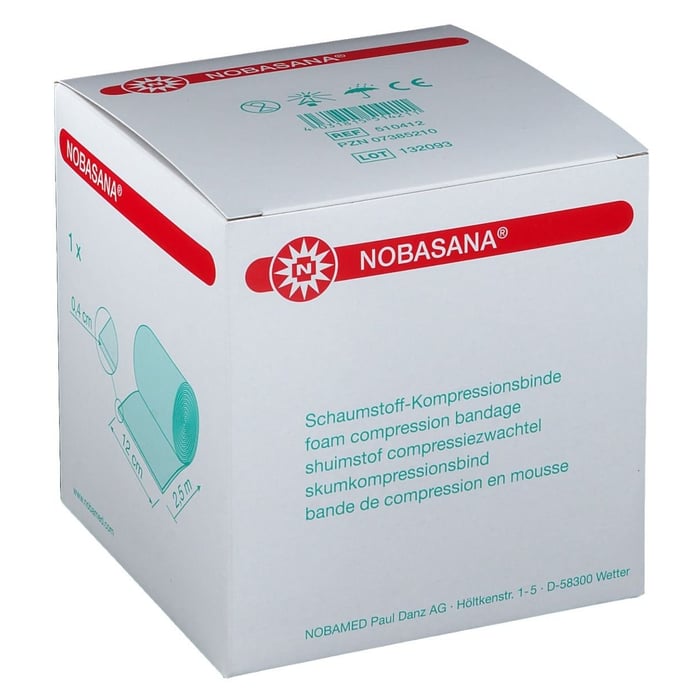 Nobasana Schaumst.Binde 12 cmx2,5 m 0,4 cm stark