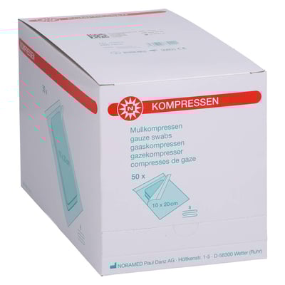Mullkompressen 10x20 cm steril 8fach