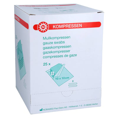 Mullkompressen 10x10 cm 8f Produktbild 1