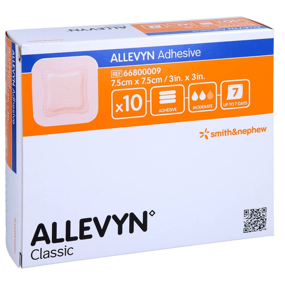 Allevyn Adhesive 7,5x7,5 cm haftende Wundauflage