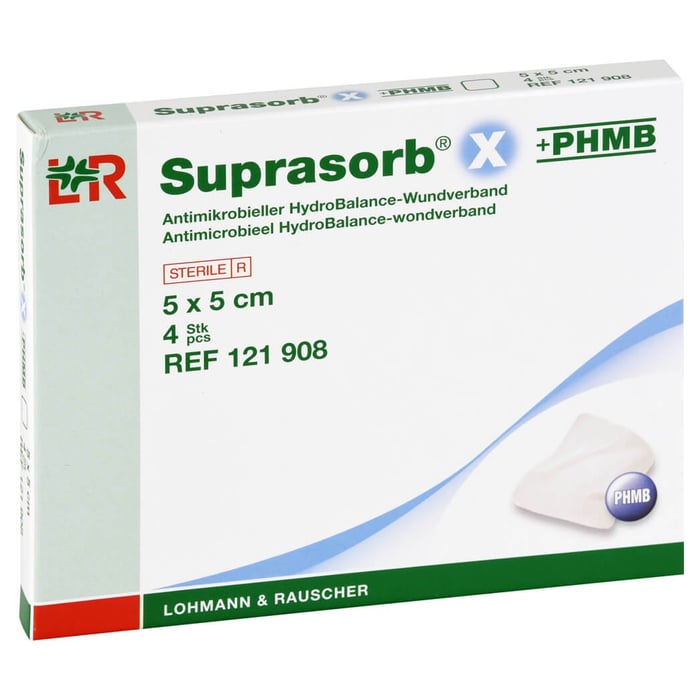 Suprasorb X + PHMB HydroBalance-Wundverband 5x5cm