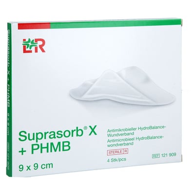 Suprasorb X + PHMB HydroBalance-Wundverband 9x9cm