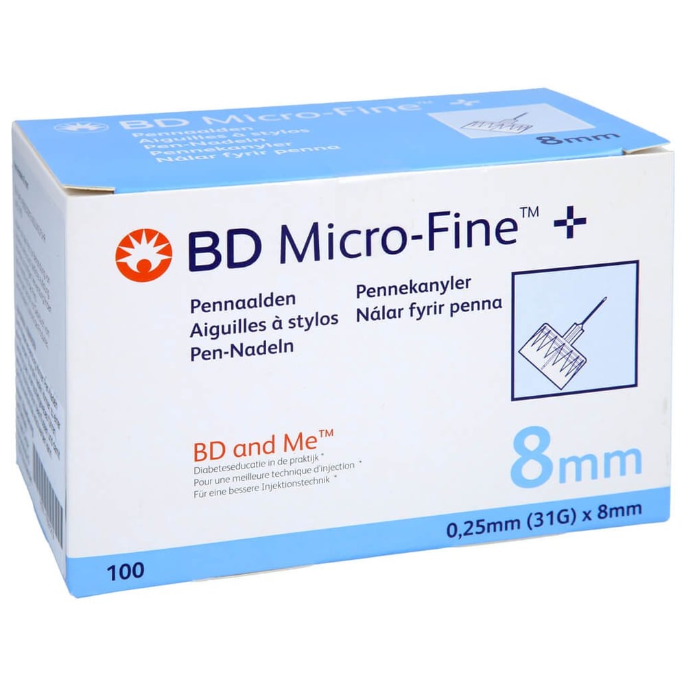 Bd Micro-fine+ 8 Pen-Nadeln 0,25x8 mm