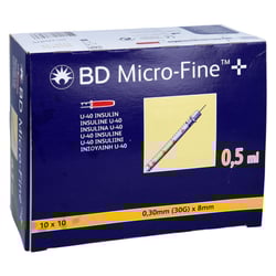 BD Micro-fine + Insulinspritze 0,5 ml U40