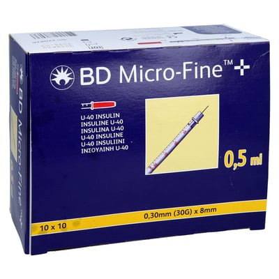 Bd Micro-fine + Insulinspritze 0,5 ml U40
