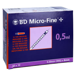 BD Micro-fine+ Insulinspr.0,5 ml U100 8 mm