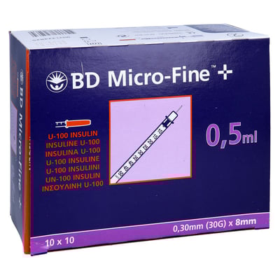 Bd Micro-fine+ Insulinspr.0,5 ml U100 8 mm