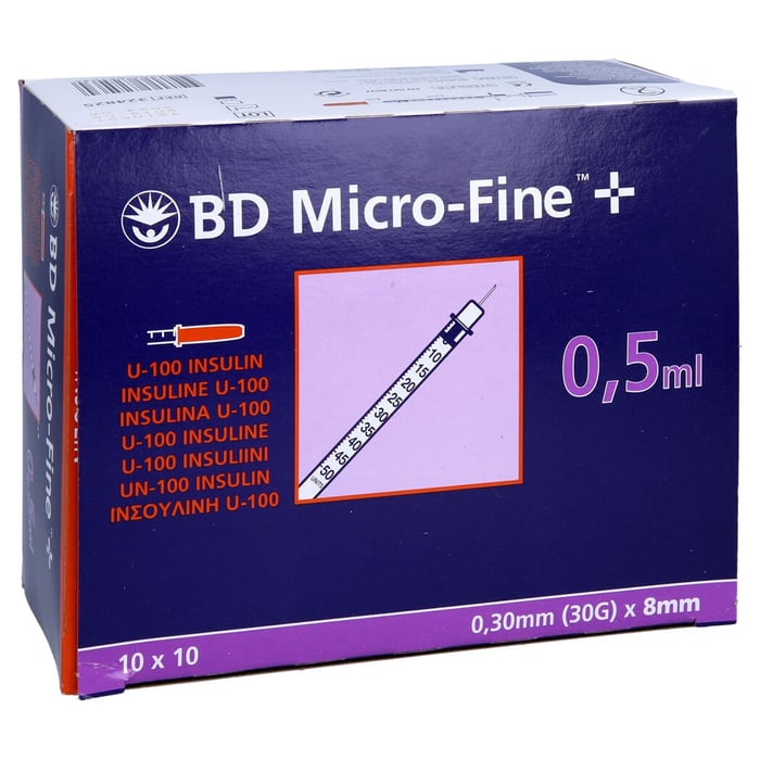 Bd Micro-fine+ Insulinspr.0,5 ml U100 8 mm